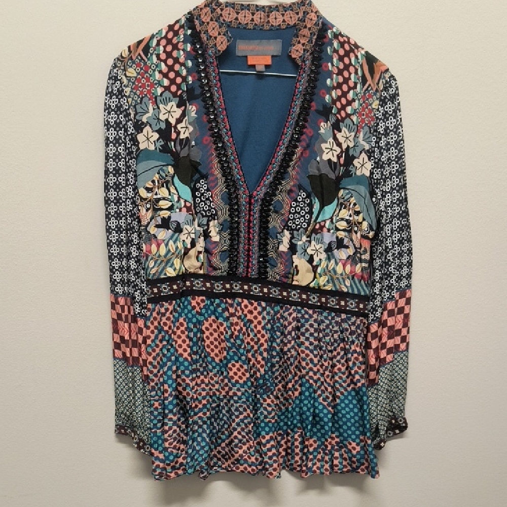Anthropologie Colorful Floral Women's Blouse